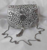 Hand Carving Vintage Brass Antique Bag