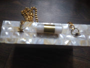 MOTHER OF PEARL CLUTCH CRYSTAL HANDBAGS