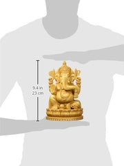 LORD GANESHA WOOD SCULPTURE ELEPHANT