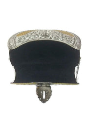 WHITE METAL TWO TONE CLUTCHES