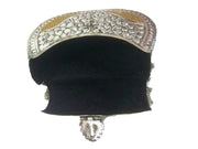 WHITE METAL TWO TONE CLUTCHES