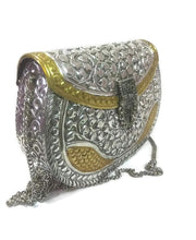 WHITE METAL TWO TONE CLUTCHES