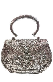 WHITE METAL TWO TONE CLUTCHES