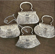 WHITE METAL TWO TONE CLUTCHES