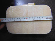 Vintage Mother Of Pearl Shell Purse Mop Clutch Bag