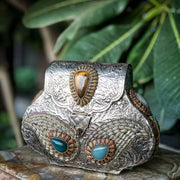 HANDMADE EMBOSSED BRASS MOSAIC VINTAGE CLUTCH BAG