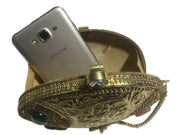 ENGRAVED METAL BAG GOLD