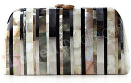 MOTHER OF PEARL CLUTCH MOP ABALONE SHELL BAG
