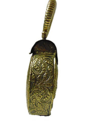 Hand Carving Vintage Handmade Brass metal purse