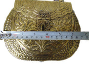 Hand Carving Vintage Handmade Brass metal purse