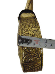 Hand Carving Vintage Handmade Brass metal purse