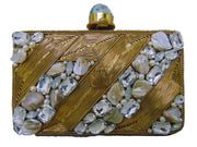 Brass MOP Clutch Bag