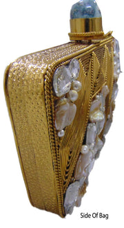 Brass MOP Clutch Bag