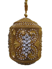 Metal Round Purse Rusty Gold