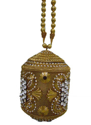 Metal Round Purse Rusty Gold