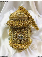 Designer Round Shape Metal Clutch Bag