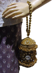 Designer Round Shape Metal Clutch Bag