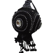 Black Circular Mesh Metal Bag