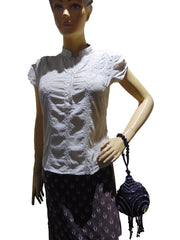 Black Circular Mesh Metal Bag