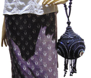 Black Circular Mesh Metal Bag
