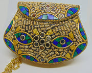 Mosaic Brass Vintage Clutch Bag