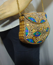 Mosaic Brass Vintage Clutch Bag