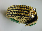 Resin Stone Oval Shape Metal Clutch Bags