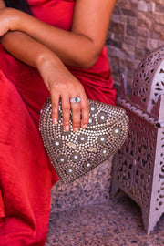 Metal bag bridal Party Sling Clutch