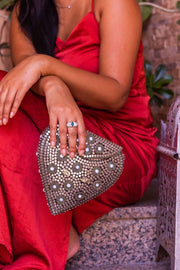 Metal bag bridal Party Sling Clutch