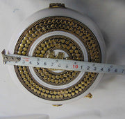 White Resin Round Bag Metal Purse
