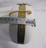 White Resin Round Bag Metal Purse