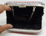 Red Handmade MOP bag Metal