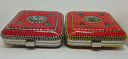 Red Handmade MOP bag Metal