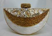 MOP Half Moon design clutch bag