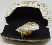 White metal clutch Ethnic Metal Bag