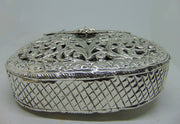 Hand carving silverIndian Women metal clutch Bag