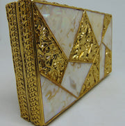 Metal MOP Shell Clutch Purse