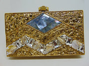 Avlone Metal MOP Stone  clutch Purse