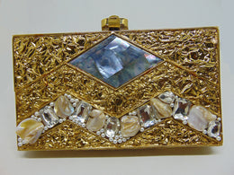 Avlone Metal MOP Stone  clutch Purse