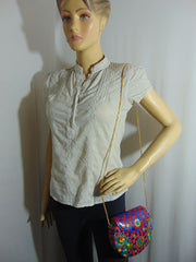 Multicolor mosaic stone chip Clutch Bag
