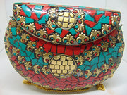 Mosaic stone chip Clutch Bag