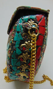 Mosaic stone chip Clutch Bag