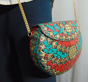 Mosaic stone chip Clutch Bag