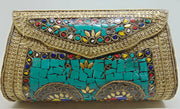 Antique purse Mosaic stone Clutch Bag