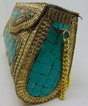 Antique purse Mosaic stone Clutch Bag