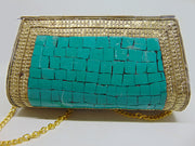 Antique purse Mosaic stone Clutch Bag