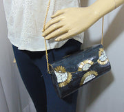 Antique Black Mosaic stone Clutch Bag