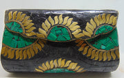Antique Black Mosaic stone Clutch Bag