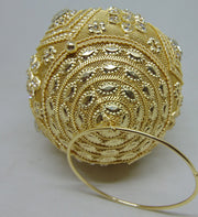 Potli Style Designer Metal Clutch Bag