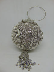 Potli Style Designer Metal Clutch Bag